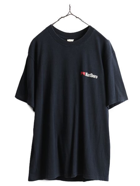 90s Marlboro マルボロ カウボーイ 企業ロゴ プリントTシャツ