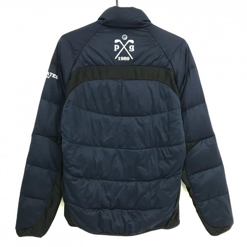 パーリーゲイツ ダウンジャケット ネイビー×黒 一部切替 ダブルジップ メンズ 5 L ゴルフウェア PEARLY GATES
