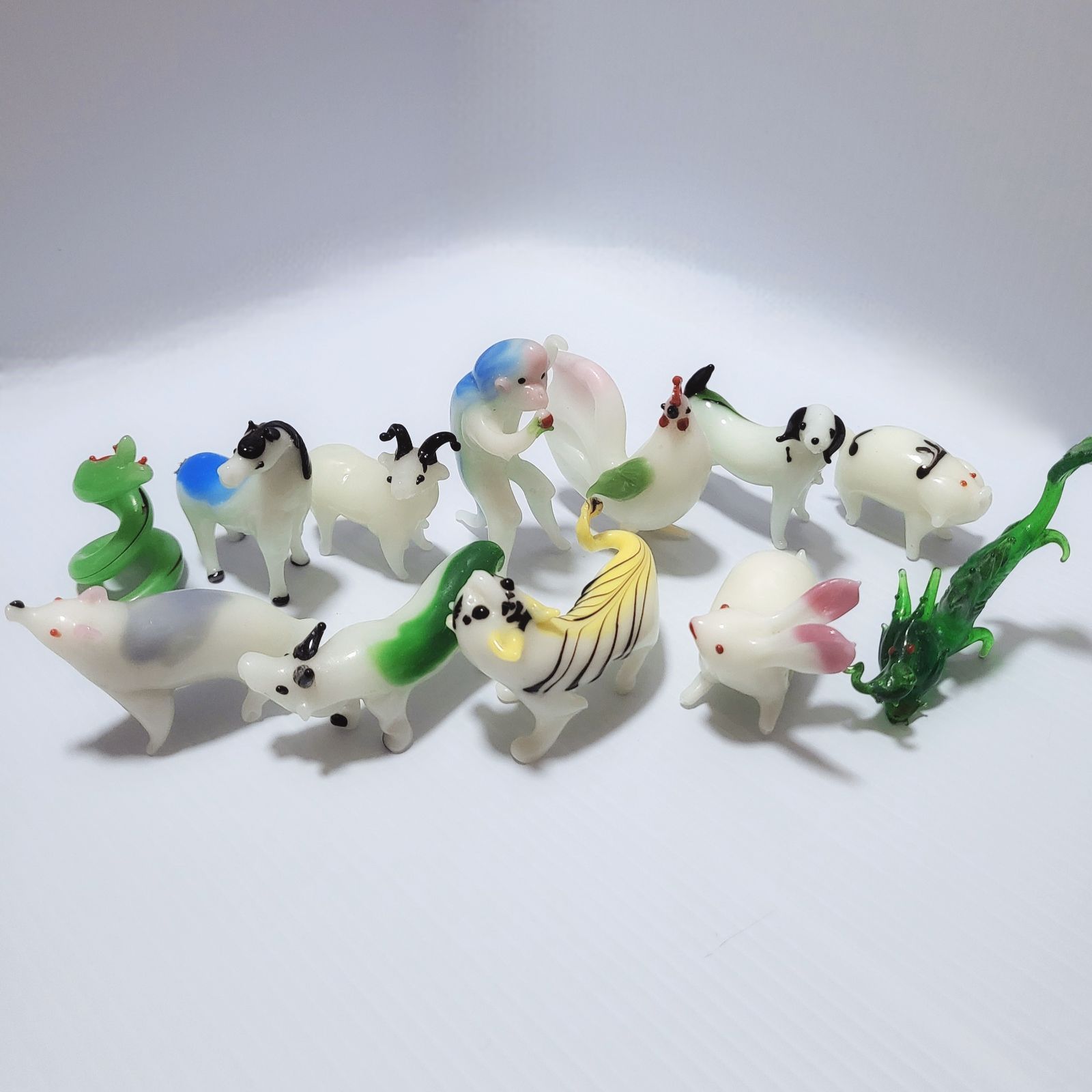 干支置物 クリスタル 十二支飾り 76 中国 ガラス細工 十二支セット