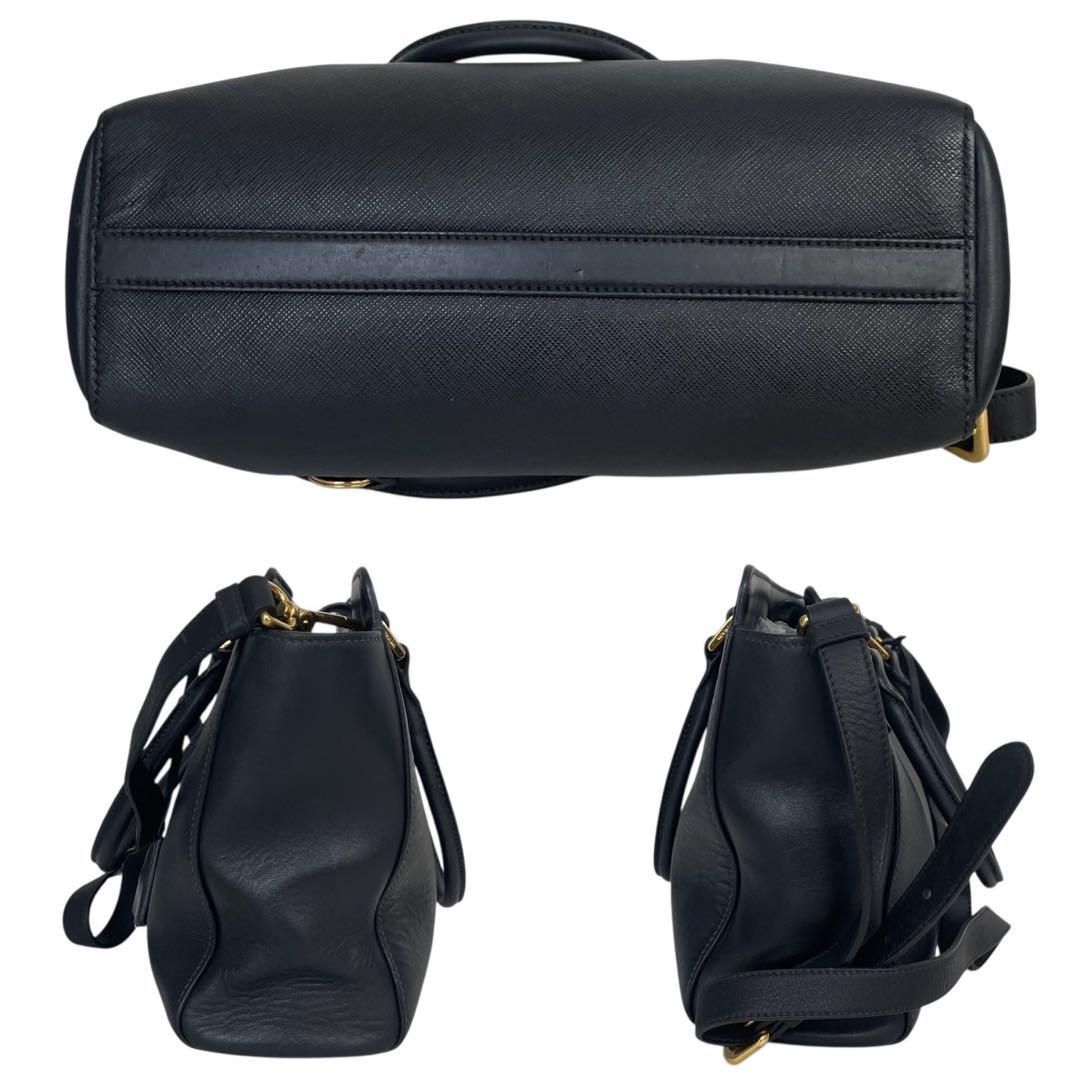 美品✨プラダ BN2531 2way ハンドバッグ ナイロン サフィアーノ 黒 価格交渉/質問大歓迎♪】極美品 希少 PRADA プラダ サフィアーノ