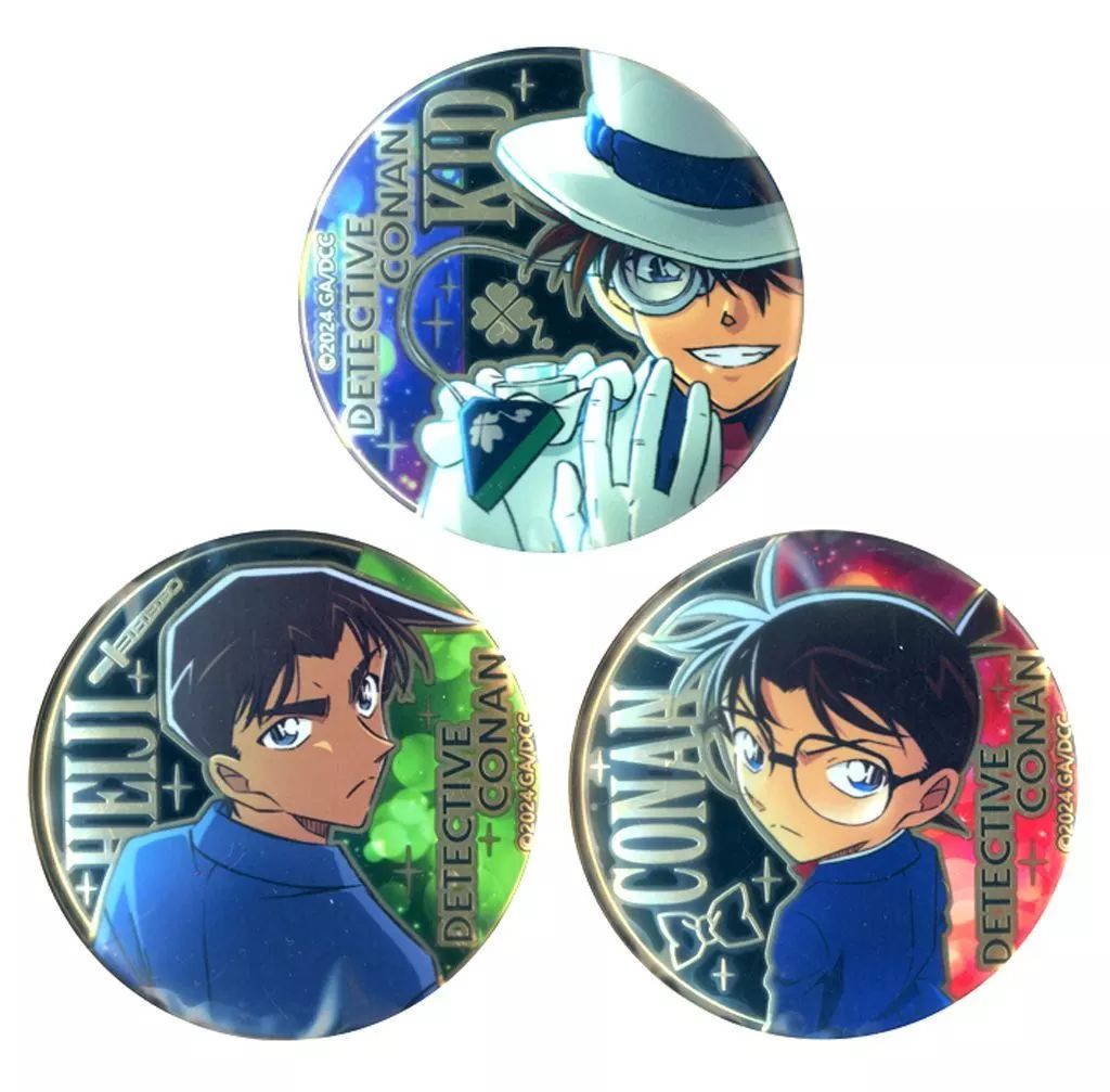 65%OFF【送料無料】 中古】バッジ・ビンズ 江戸川コナン＆服部平次＆怪盗キッド ピンズ・ピンバッジ・缶バッジ