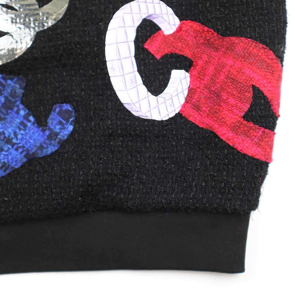 CHANEL シャネル マルチココマークツイードスウェットトレーナー