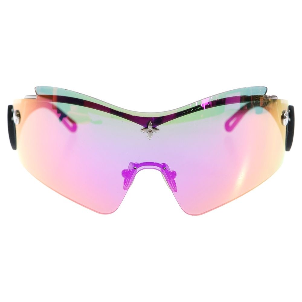 LOUIS VUITTON ルイヴィトン LV MIRROR MASK LVロゴ ミラー マスク レンズ サングラス アイウェア メガネ 眼鏡 ブラック Z2729U