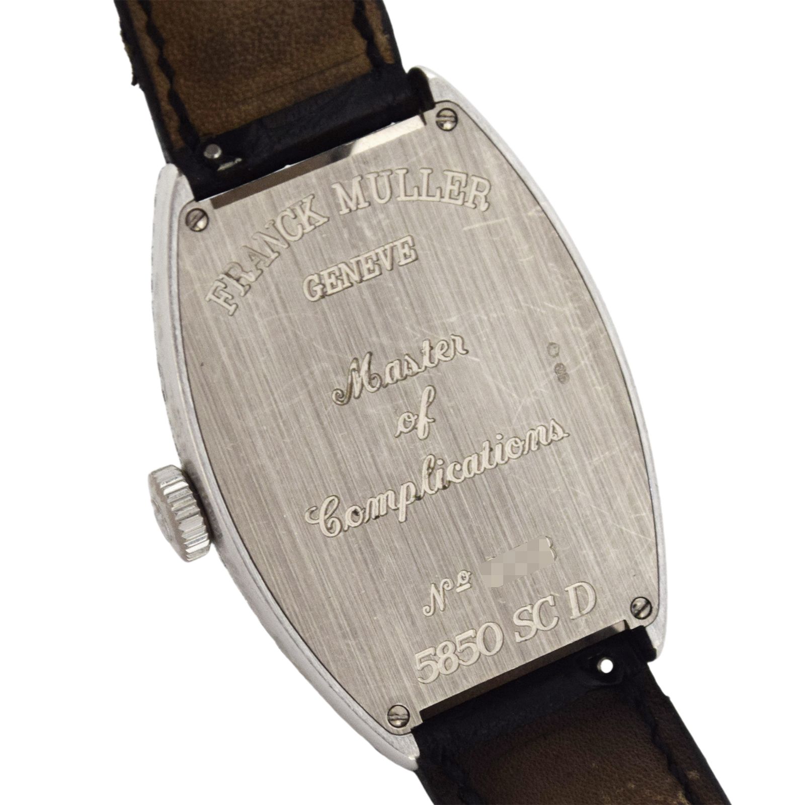 K18WG ベゼルダイヤ FRANCK MULLER フランクミュラー  トノーカーベックス プラチナローター  5850SCD  メンズ 腕時計