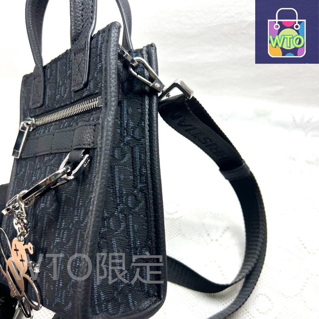 Dior ブラック スマホショルダーバッグ Dior スマホショルダーバッグ ブラック キャンバス【新品未使用】