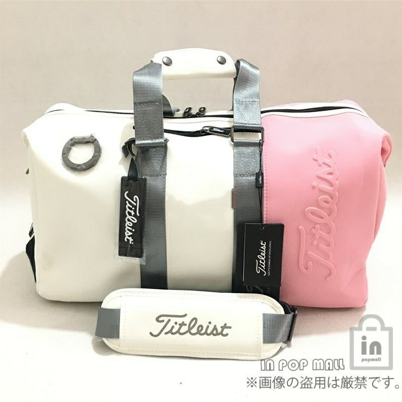 Titleist タイトリスト 新品 ホワイト ピンク ボストンバッグ人気商品