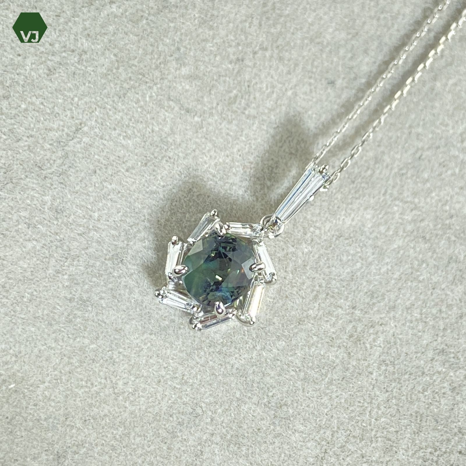 16-37】アレキサンドライト ダイヤモンド ネックレス 1.14ct D0.31ct 
