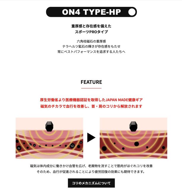 スポーツPROタイプ 磁気ネックレス