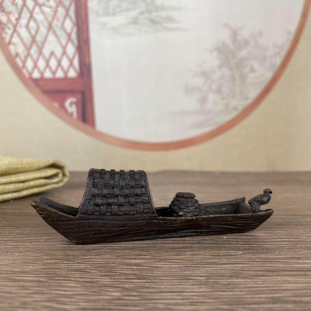 銅 細工 船帆香挿し 香炉 香道具 茶道具 装飾品 工芸品 置物