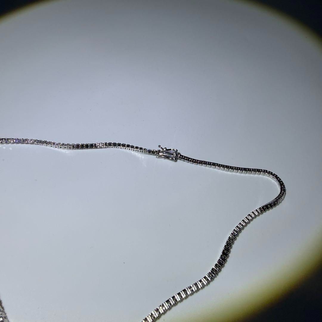 モアサナイト テニスネックレス 2mm 45cm シルバー925 - メルカリ