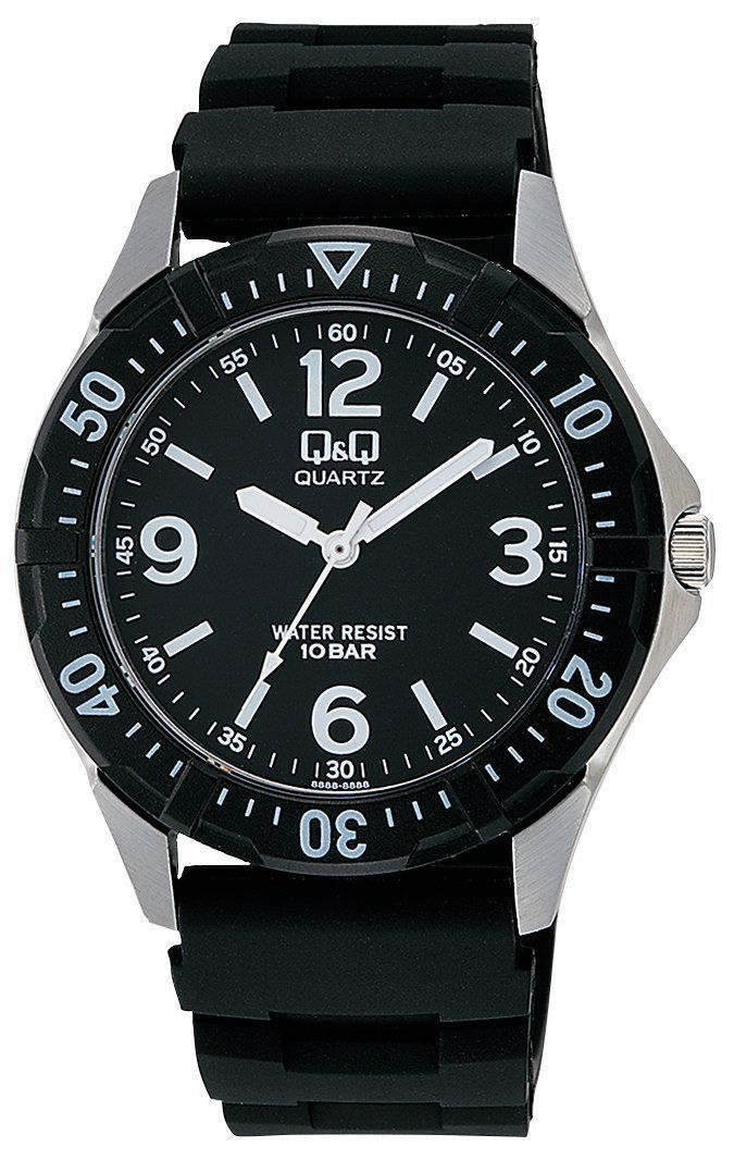 ブラック メンズ W 376-305 キューアンドキュー 腕時計 シチズンQ-Q