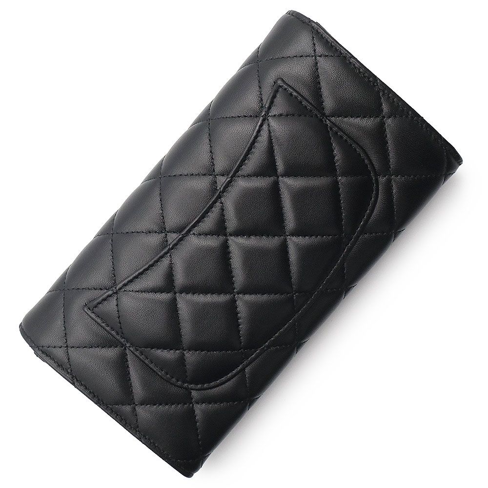 CHANEL シャネル キャビアスキン 二つ折り長財布 ココマーク CHANEL