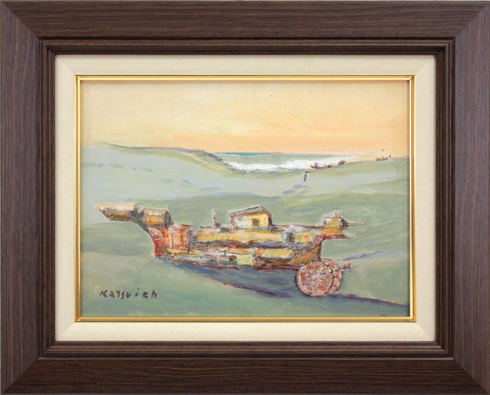 小松原 勝市『砂濱の風景』油彩画【真作保証】 絵画 小松原 勝市『砂濱の風景』油彩画【真作保証】 絵画 - メルカリ