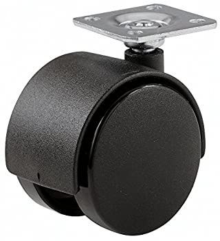 Shepherd Hardware 9401 1-5/8インチ オフィスチェアキャスター、ツインホイール、1-1/2平方インチプレート、許容荷重40lb、2パック。 1-5/8 Inc