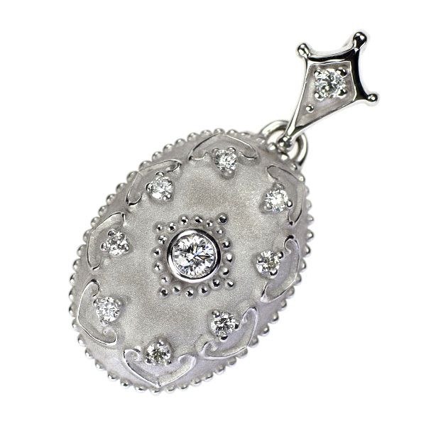 K18WG ダイヤモンド ペンダントトップ 0.31ct ロケット - メルカリ 