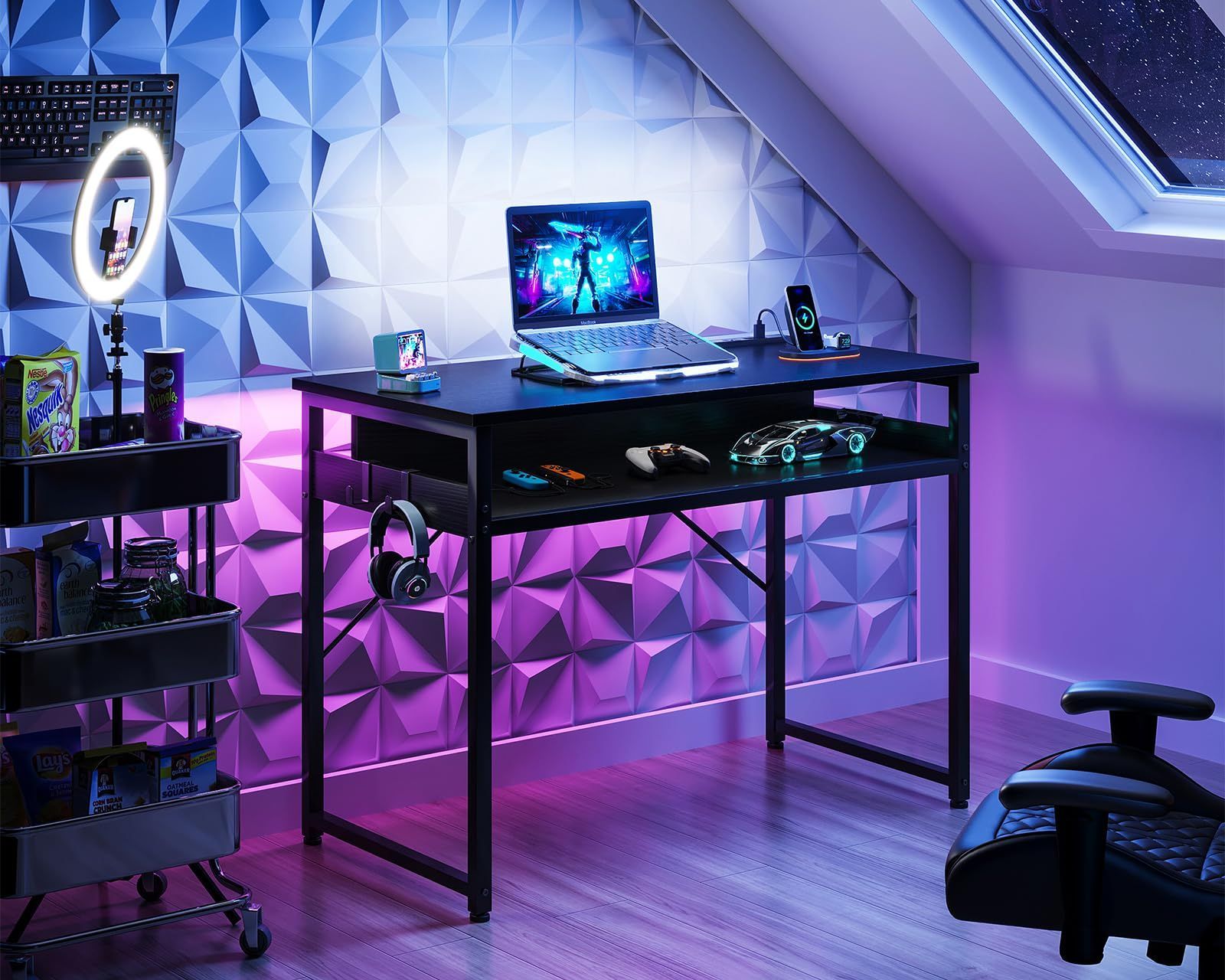 コンセント付き pcデスク