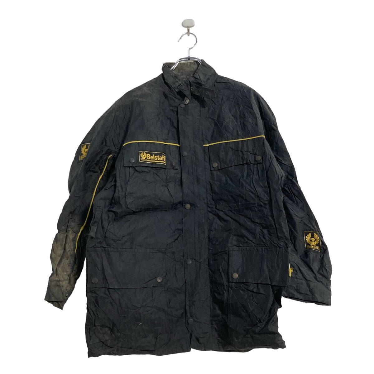 Belstaff ジップアップジャケット L～ ブラック ベルスタッフ イングランド製 a603-5761
