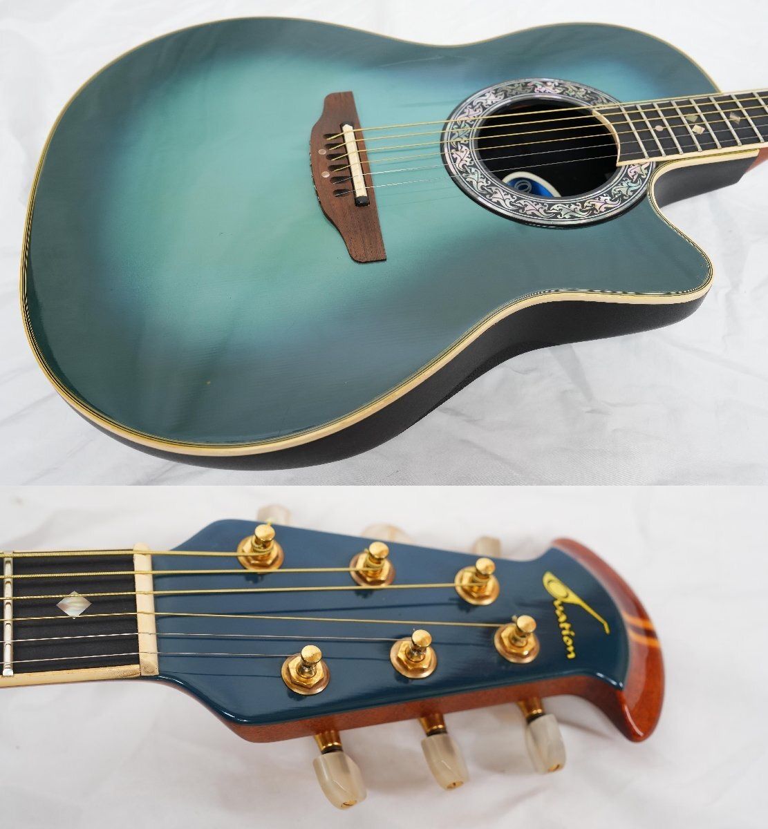 ☆OVATION USA☆Legend 1567M ブルーバースト エレアコ 難あり Made in