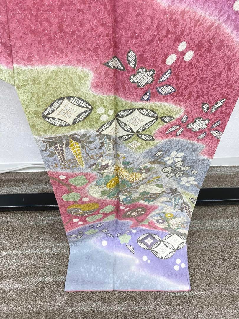 振袖 豪華 銀通し 金駒 金彩 紋意匠 身丈170cm MO2666 - メルカリ