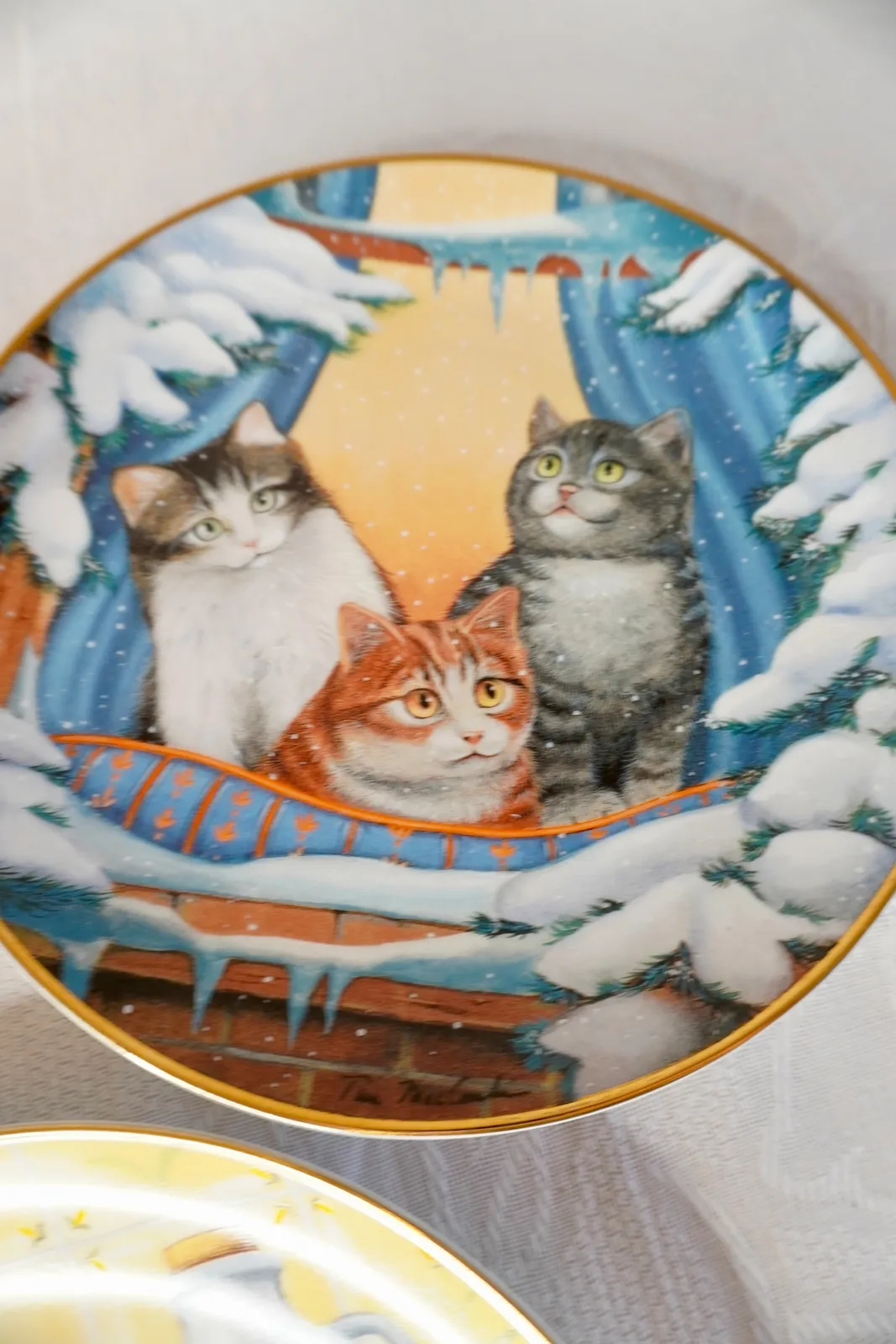 Franklin Mint 猫 絵皿 販売 3枚セット コレクションプレート