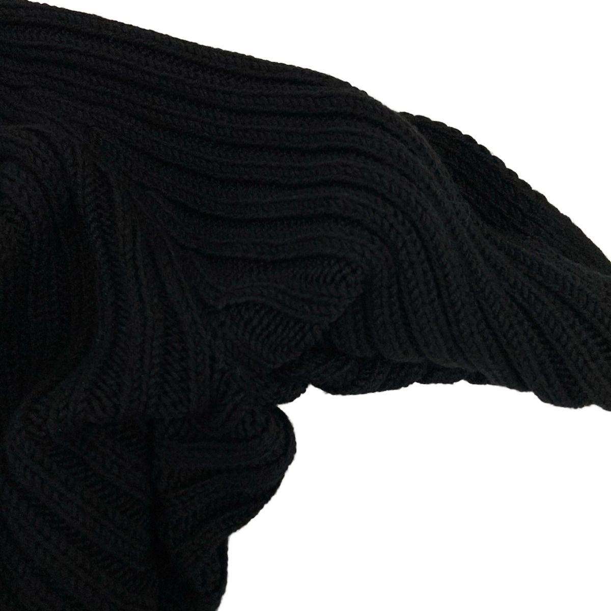 RED VALENTINO レッドバレンチノ ポンチョ レディース - 黒 ニット リボン 春 秋 GULLKHAN_COM