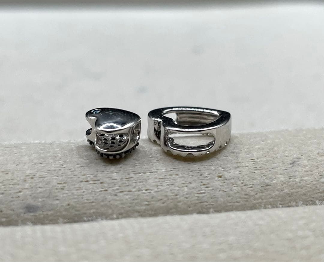 JJ154☆高級 カラーレス/ブルーダイヤモンド0.25ct K18WG ヘッド