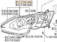 トヨタ 純正 新品未使用 セルシオ UCF3# ヘッドランプ レンズ RH