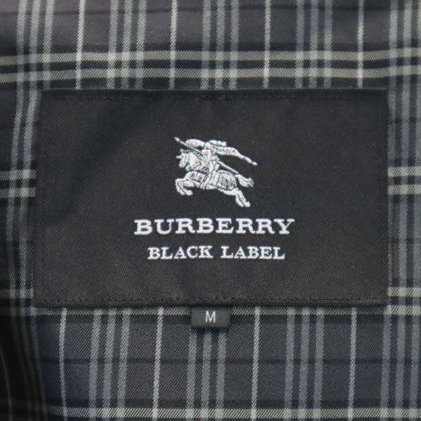 バーバリーブラックレーベル 日本製 三陽商会 トレンチ コート M 黒 BURBERRY BLACK LABEL ウエストベルト メンズ 【中古】  【230330】