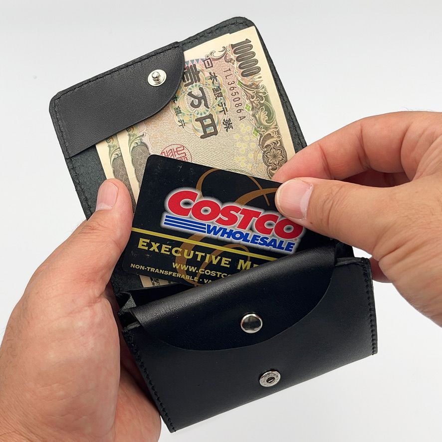 栃木レザー財布 コンパクト財布 ミニ財布 スタッズ財布 二つ折り財布 メンズ財布 wallet 小さい財布 日本製 新品 ［WL001W-ST7］ 送料無料