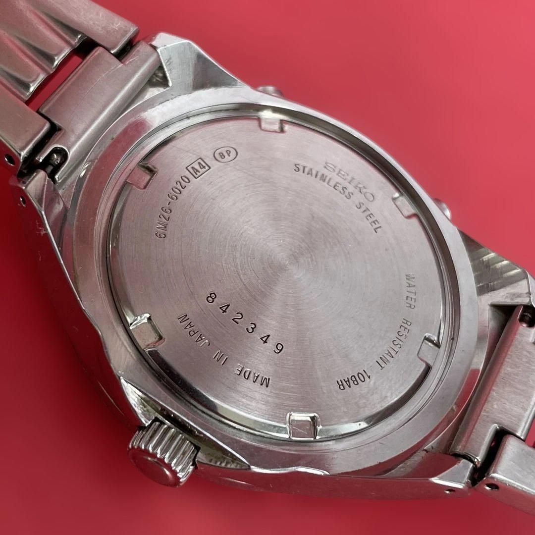 SEIKO SUSサス クロノグラフ 6M26-6020 黒文字盤 ダンシングハンズ 