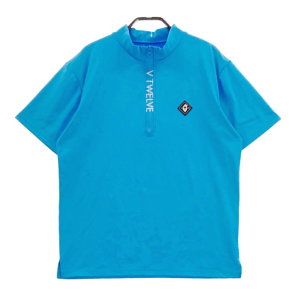 サイズ：M V12 ヴィトゥエルヴ 2023年 半袖ハーフジップTシャツ ブルー
