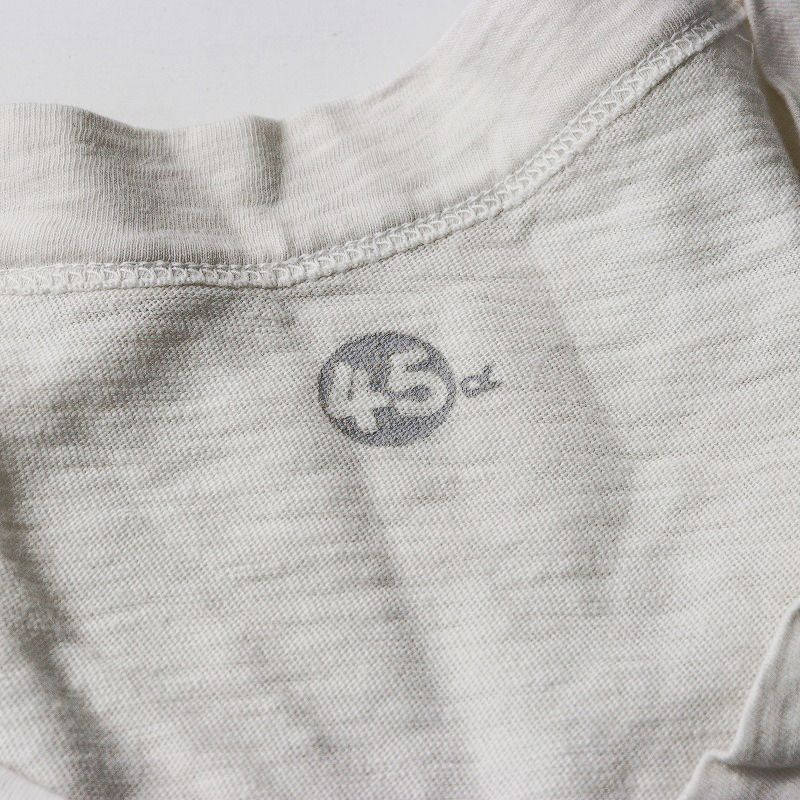 45R フォーティファイブアール ジンバブエコットン 半袖VネックT