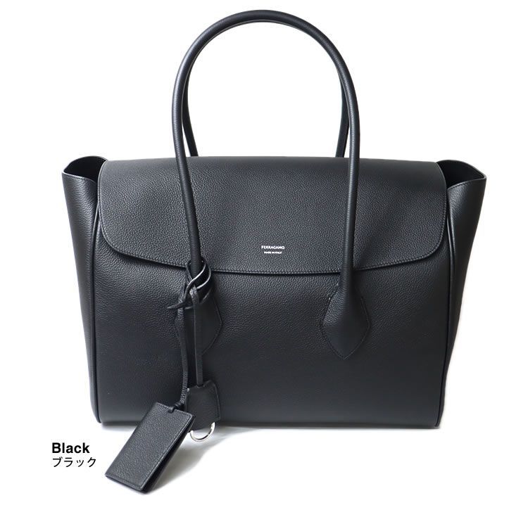 FERRAGAMO ブラック　レザー ハンドバッグ 楽天市場】【バッグ】Salvatore Ferragamo サルヴァトーレ