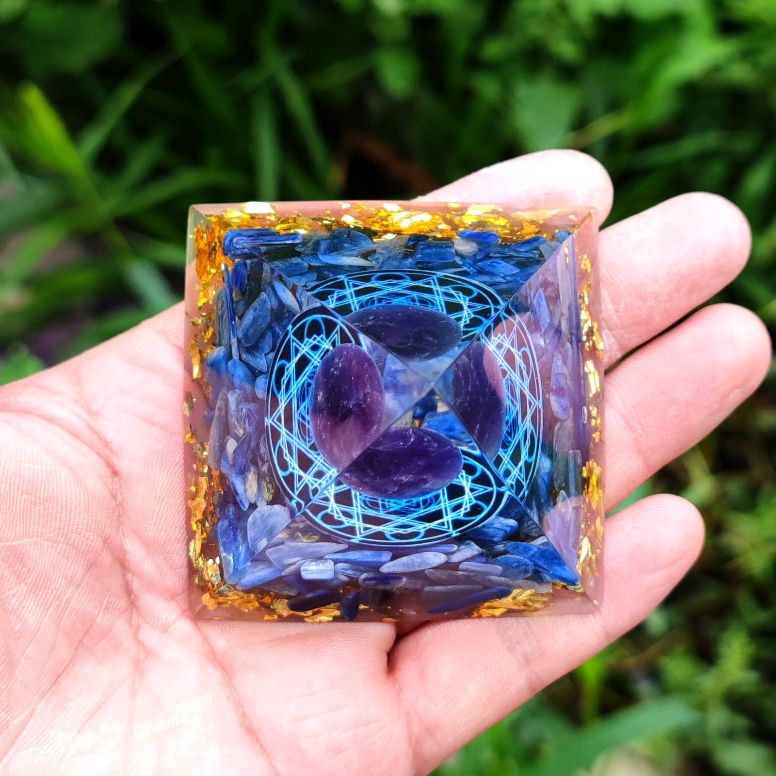 PRIVIE クリスタル ピラミッド オルゴナイト パワーストーン 水晶 5