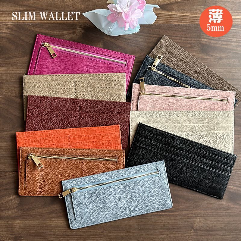 財布 スリム 長財布 レディース 本革 長財布 スリム レディース スリム財布 シュリンク 軽い 薄い