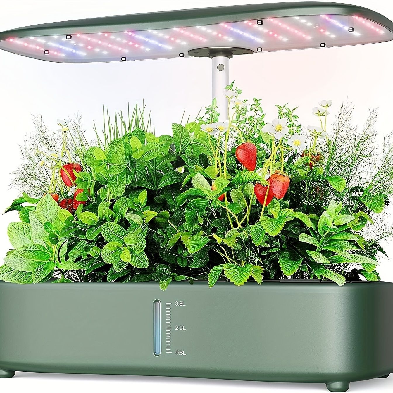1セット 12ポッド付きの水耕栽培システム 大型ハーブガーデンキット屋内成長ライト付き 静かなウォーターポンプ付き屋内ハーブガーデン 自動タイマー 高さ50.8cmまで調節 屋内ガーデンギフトホームデコレーション