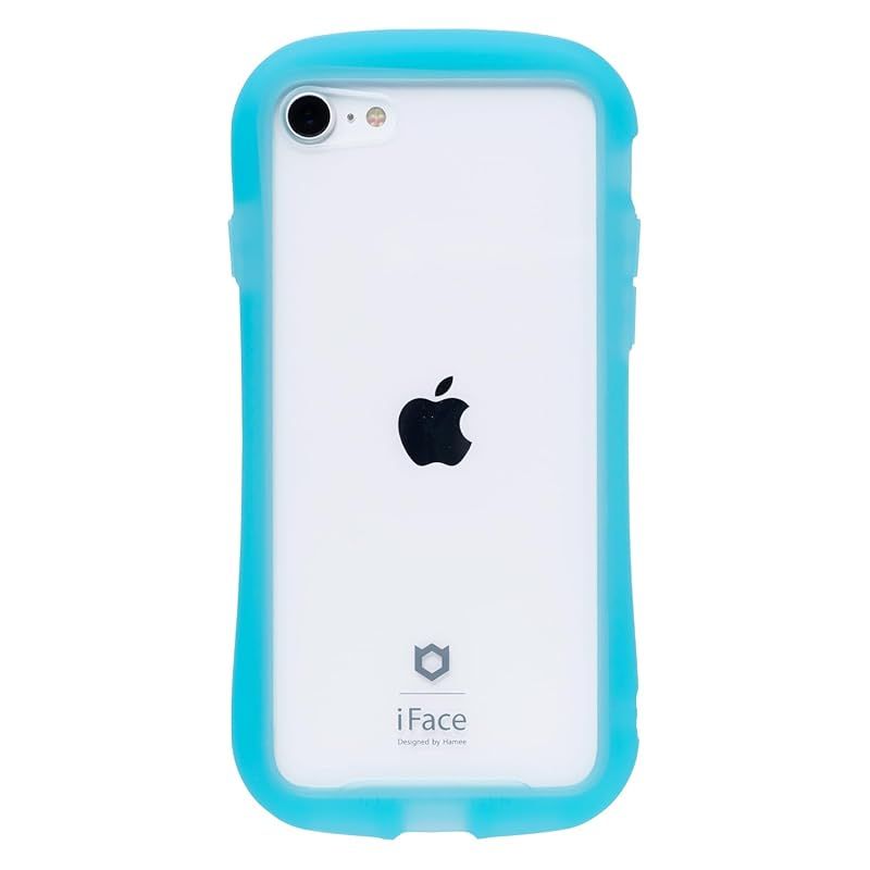 iFace Reflection Neo iPhone SE(第3世代/第2世代)/8/7 ケース クリア 強化ガラス (クリアブルー)【アイフォンse3 アイフォンse2 アイフォン8 カバー 透明 耐衝撃 米国MIL規格取得 ストラップホール付き ネ