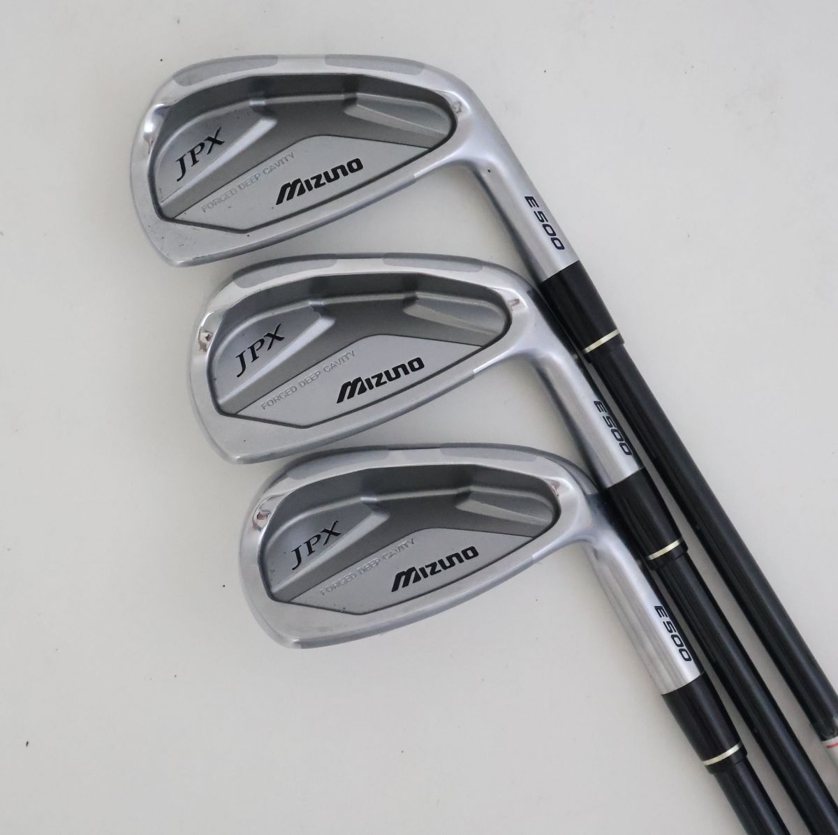 ●MIZUNO ミズノ JPX E500 フォージドアイアン 3本セット JPX60 HT カーボン R 82103