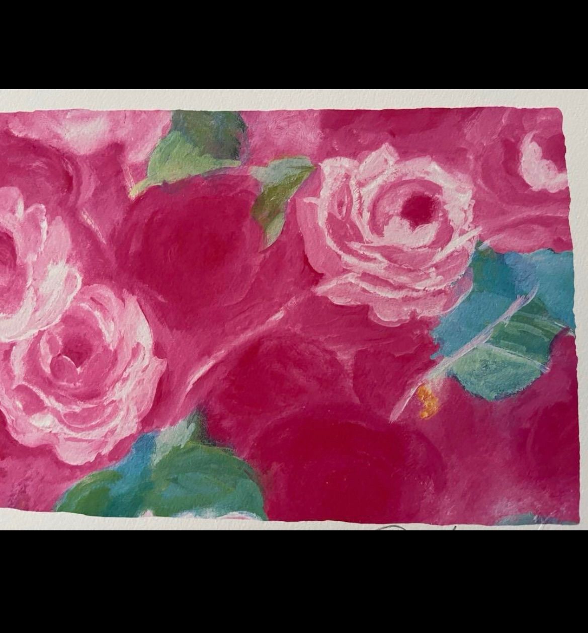 額装済み版画 人気作品 ローズの香り ジニー キム 直筆サイン エディション番号 証明書あり IMPECCABLEHEALTHCARESERVICES_COM