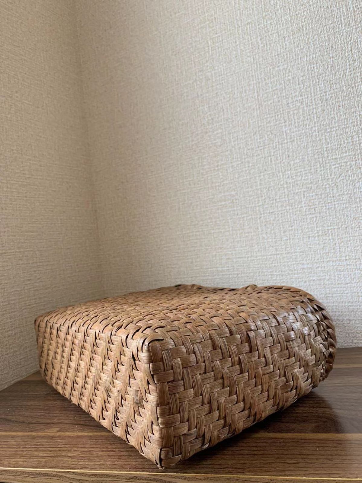  山葡萄 手作り 山葡萄かごバッグ 籠バッグ 網代編み 内布あり かごバッグ バッグ