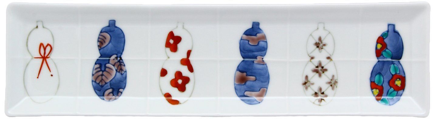 伊万里焼 徳永窯 アペタイザートレー (化粧箱入) 染錦六瓢 03706