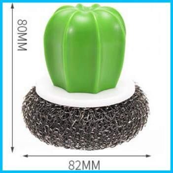 数量 2個セット ハンドル付き省力デザイン キッチン清潔用 柄付きので手に持ちやすいスポンジ コゲ落とし 網たわし ナイロンたわし ステンレスたわし