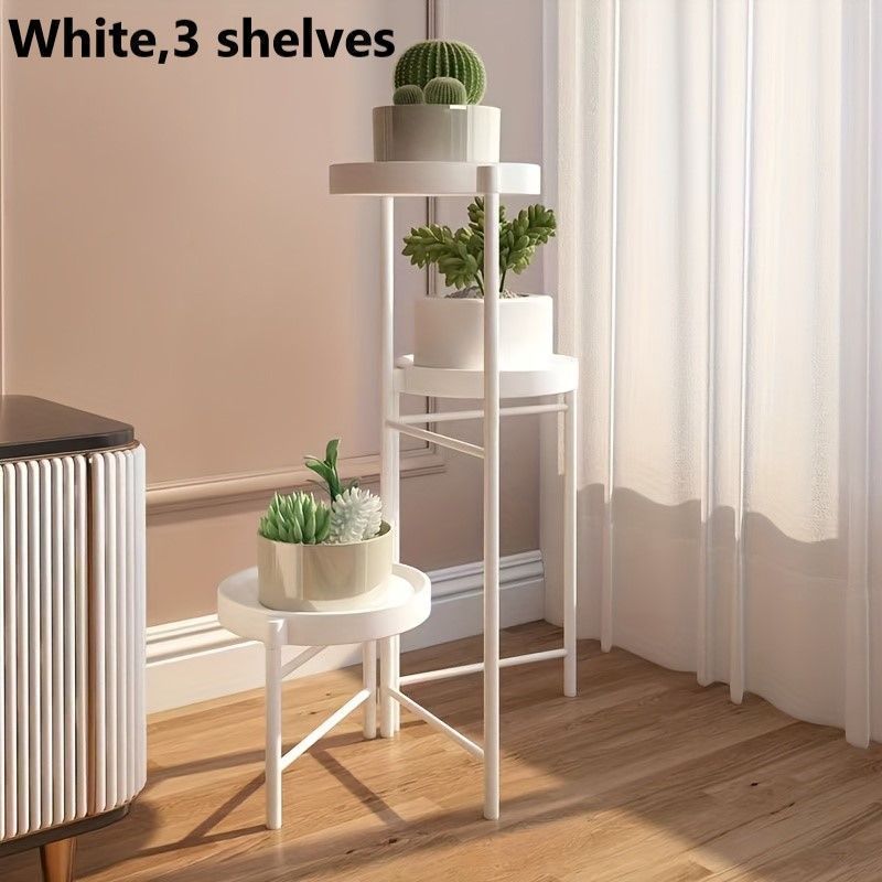 フラワースタンド 多目的 省スペース かわいい おしゃれ インテリア 花台 鉢台 多肉植物 フラワー ラック プランター スタンド 白 hkoB894