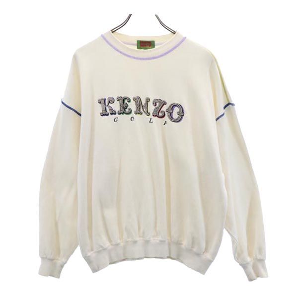 ケンゾーゴルフ 日本製 ロゴ刺繍 ゴルフスウェット 4 白系 KENZO GOLF 