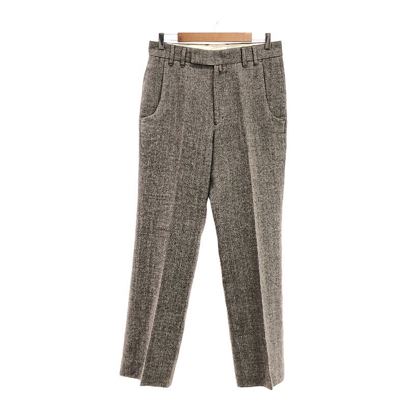 【美品】  MAATEEu0026SONS / マーティーu0026サンズ | 2020AW | CLASSIC TROUSERS BROWN HERRINGBONE カシミヤ リネン ヘリンボーン クラシック トラウザー | 2 | グレー | メンズ