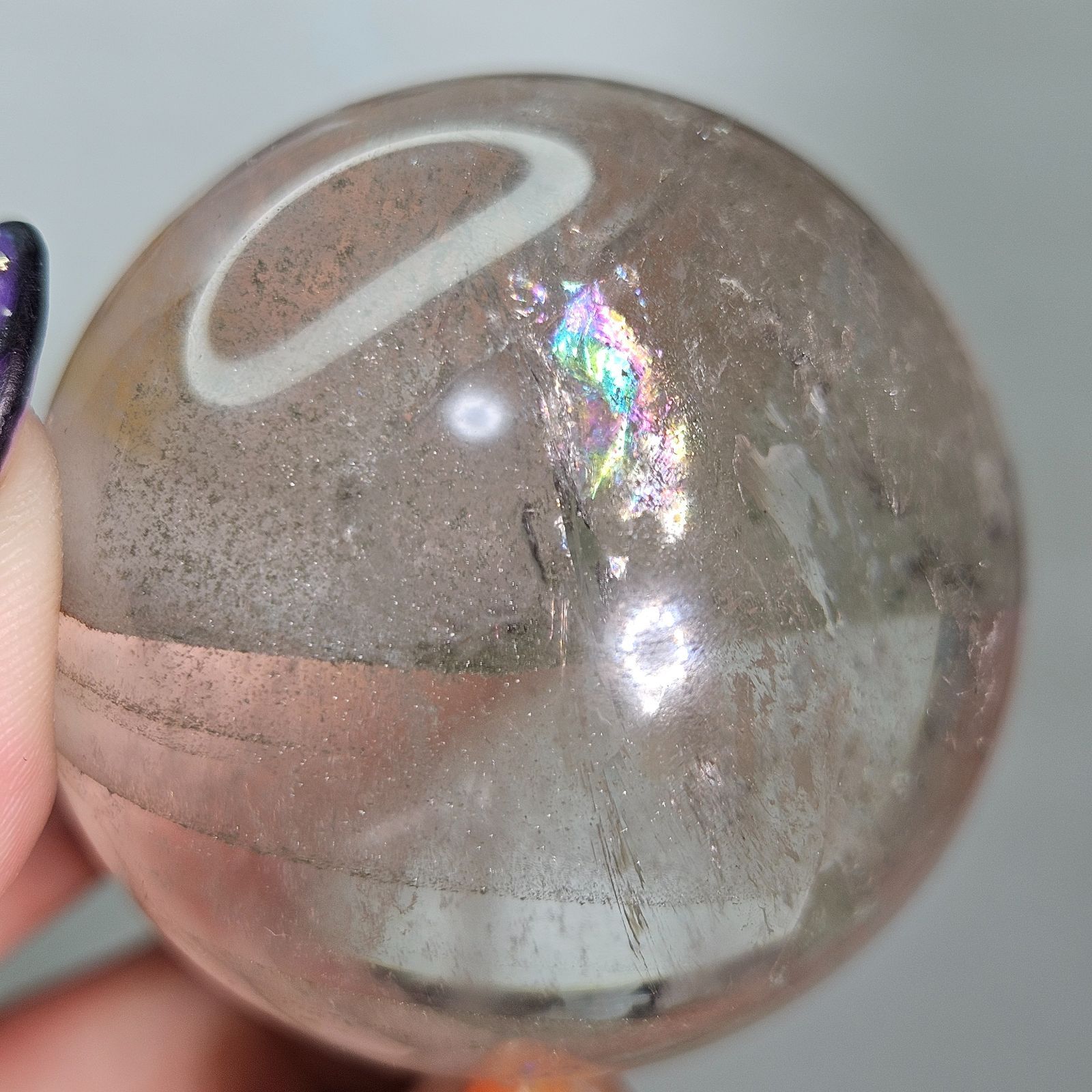 虹入りファントムガーデンクォーツ スフィア NEXPOTALLINN_EU