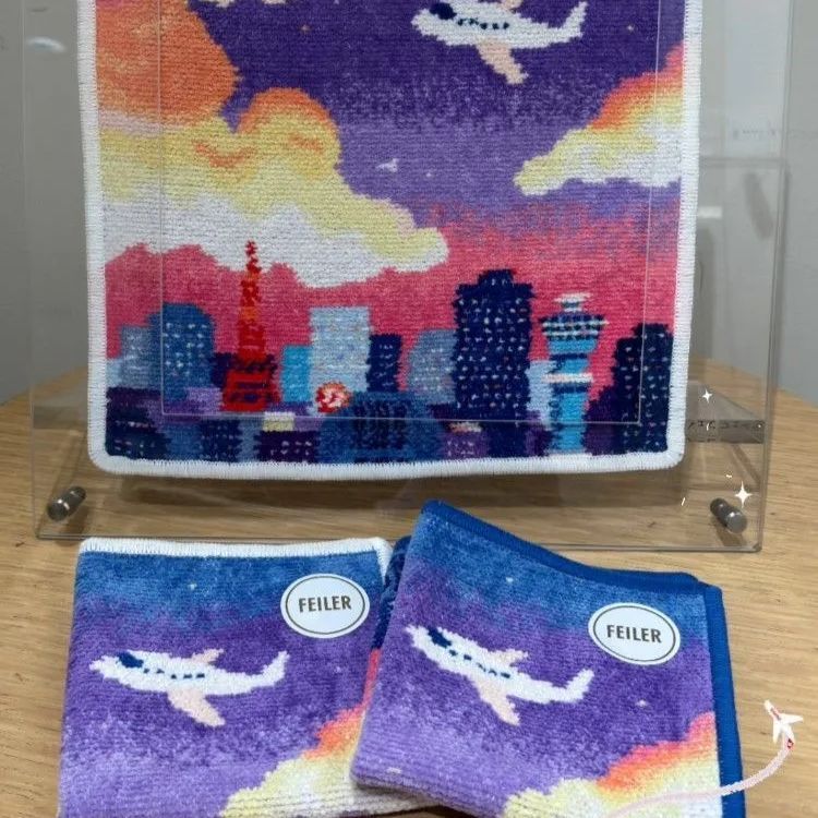 新品未開封品｣フェイラー タオルハンカチ ブルー ホワイト 2枚セット