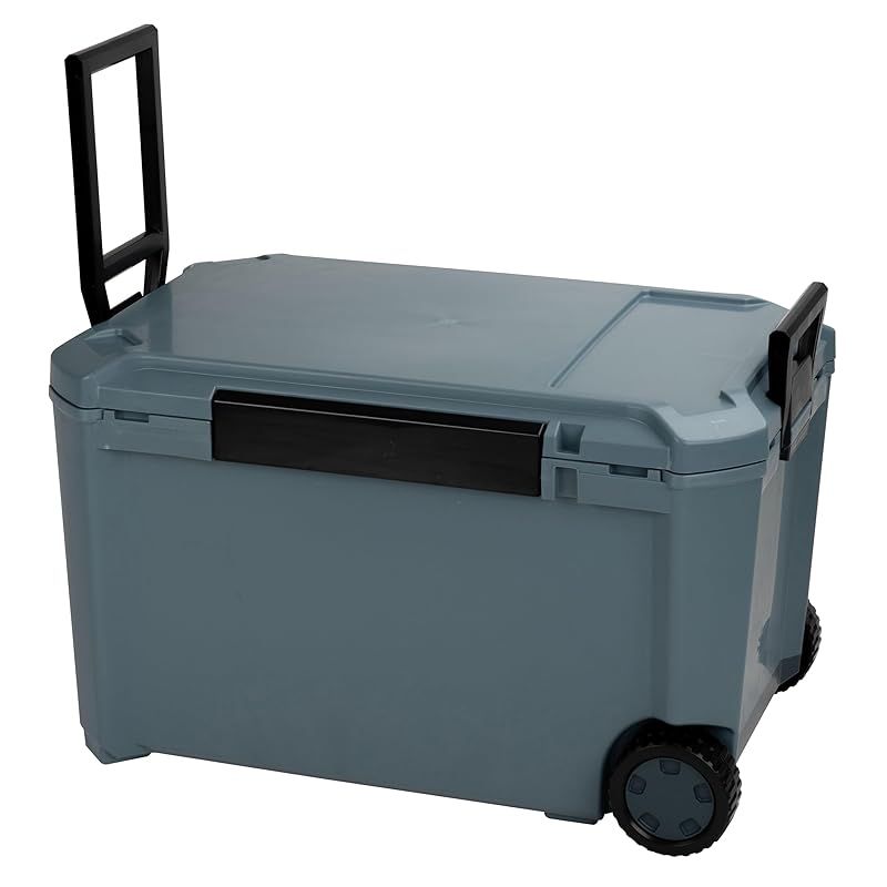  JEJアステージ 座れる 高保冷力 クーラーボックス COREFLUX (コアフラックス) インディゴグレー 65L 日本製[幅712×奥行464×高さ435mm] レジャー スポーツ 鍵穴付き フタの脱着可能 キャリー付 ロン IoTデバイス(スマートデバイス)