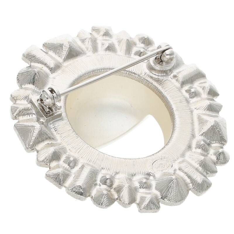 シャネル ココマーク スマイル ラインストーン ブローチ B17V