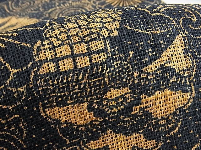 平和屋本店□極上 夏物 科布 本藍 型染め 八寸名古屋帯